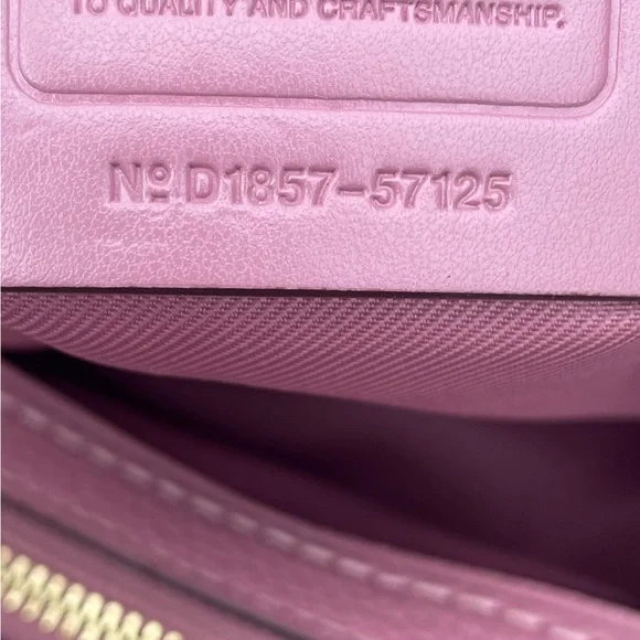 Coach Edie Pink Leather Shoulder Bag - Picture 7 of 9